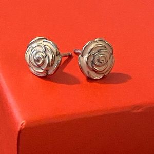 Coach pink rose earring